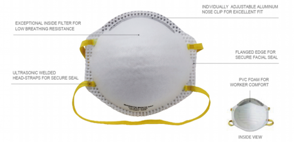 9500 - niosh n95 particulate respirator mask